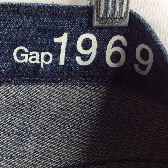 Gap 1969 Sexy Boyfriend Patchwork Jeans Womens 32r Straight Leg - Picture 8 of 9